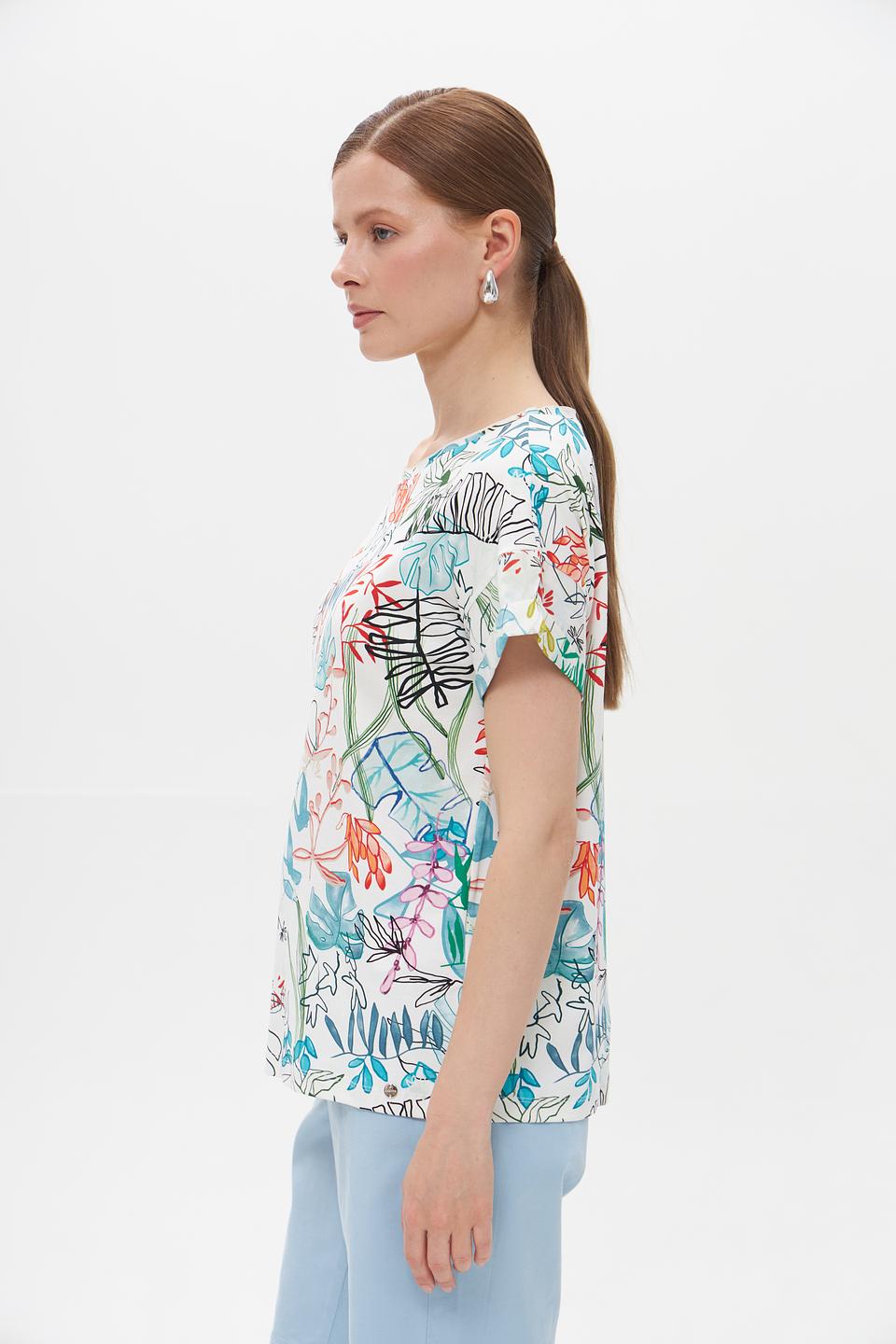Футболка Marc Cain с цветочным принтом