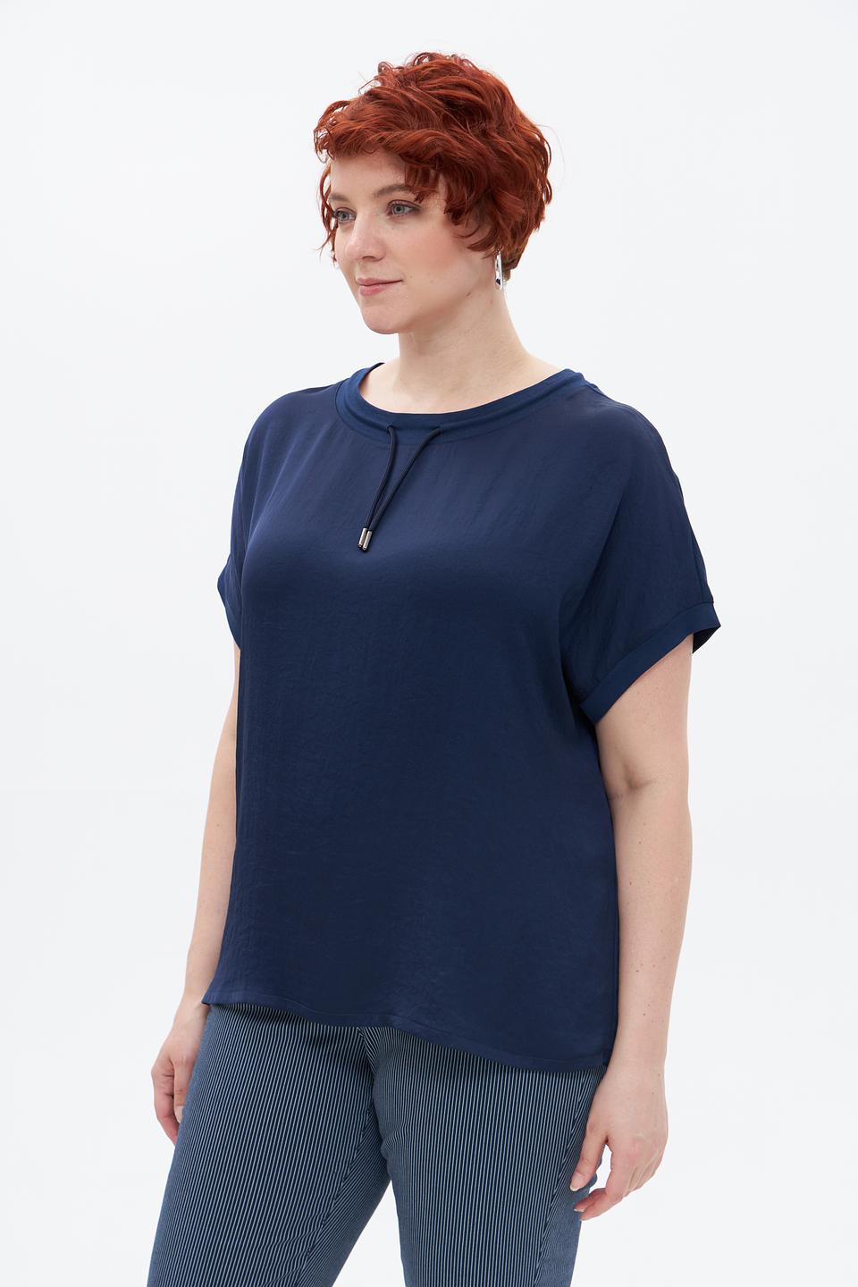 Блуза Margittes с завязками синяя