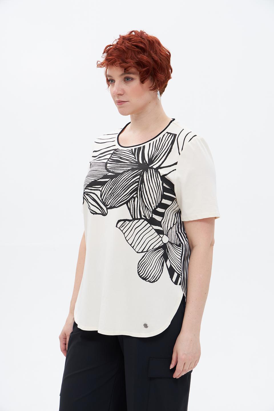 Блузка Lebek с цветочным принтом