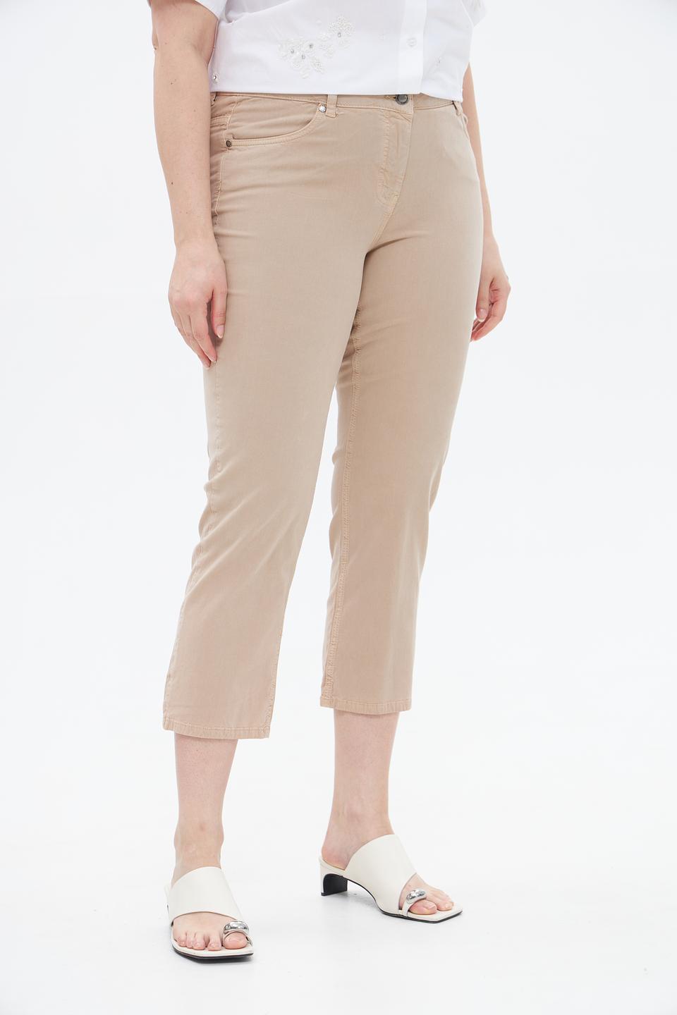 Брюки капри Doris Streich бежевые