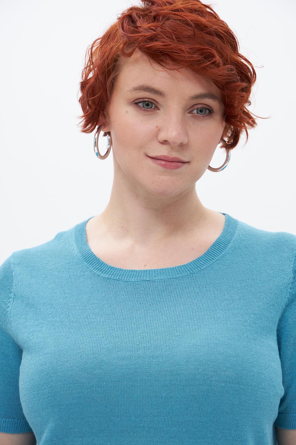 Пуловер Luisa Cerano бирюзовый