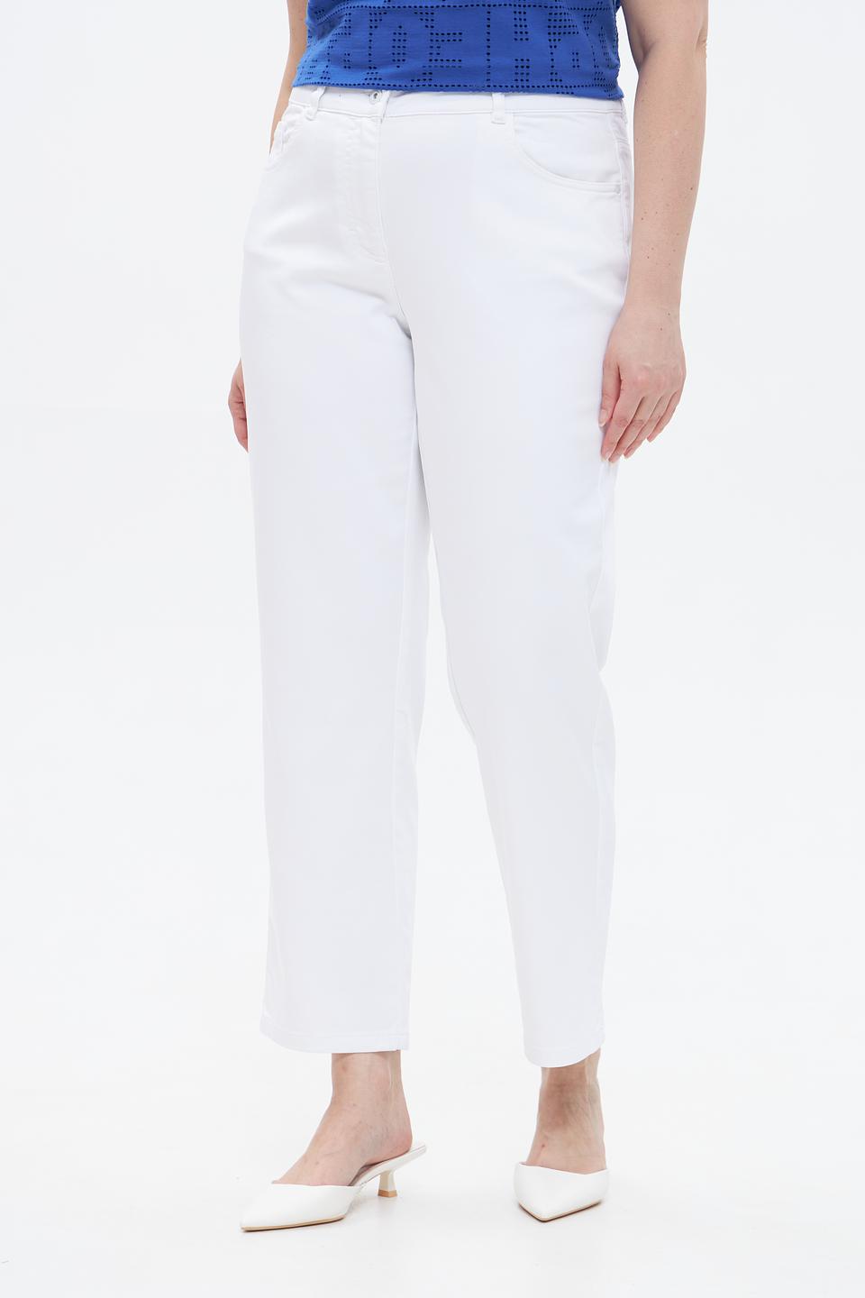 Белые брюки Frapp с высокой посадкой