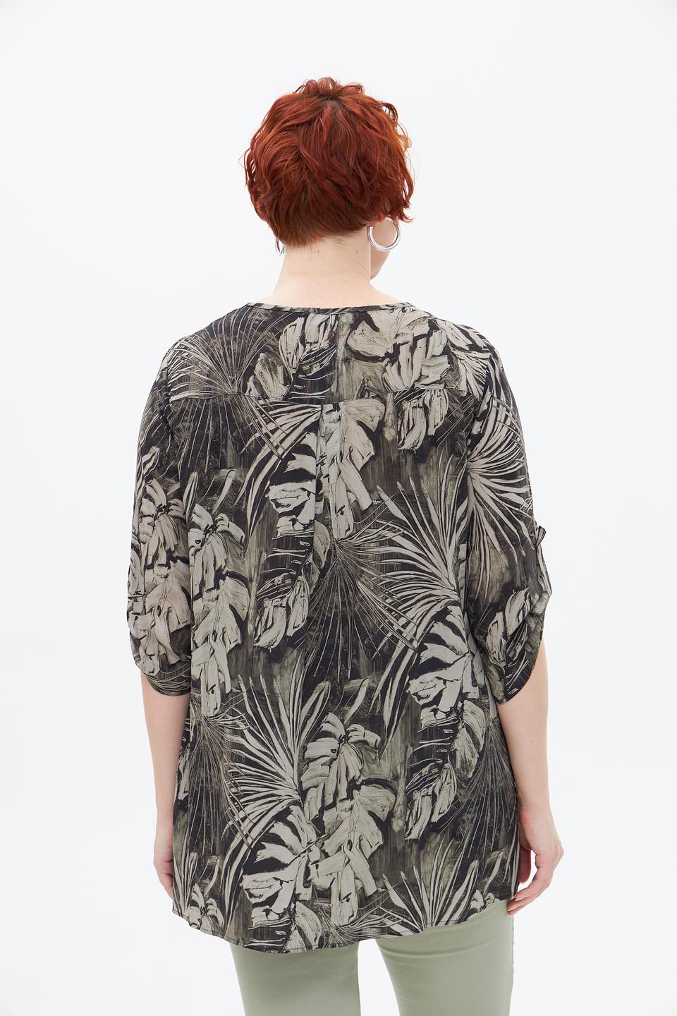 Блуза Doris Streich с тропическим принтом