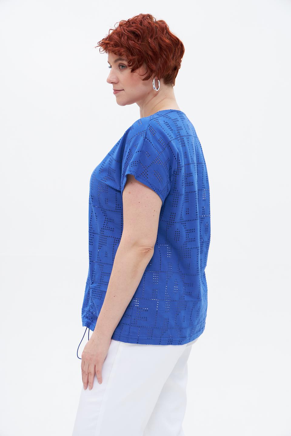 Футболка Doris Streich с перфорацией синяя
