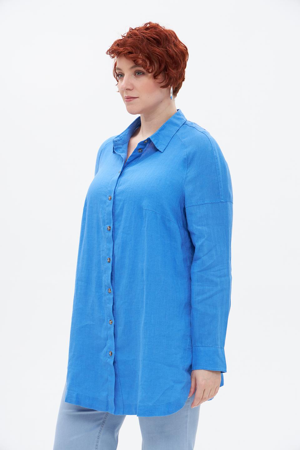 Блузка Barbara Lebek льняная голубая
