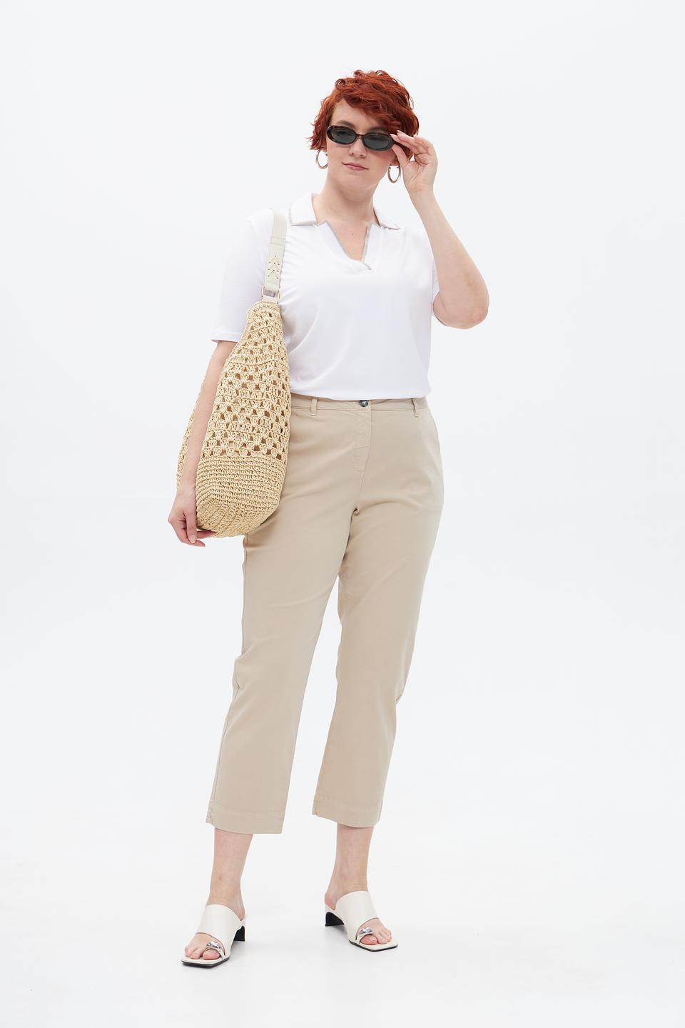 Брюки кюлоты Frapp бежевые