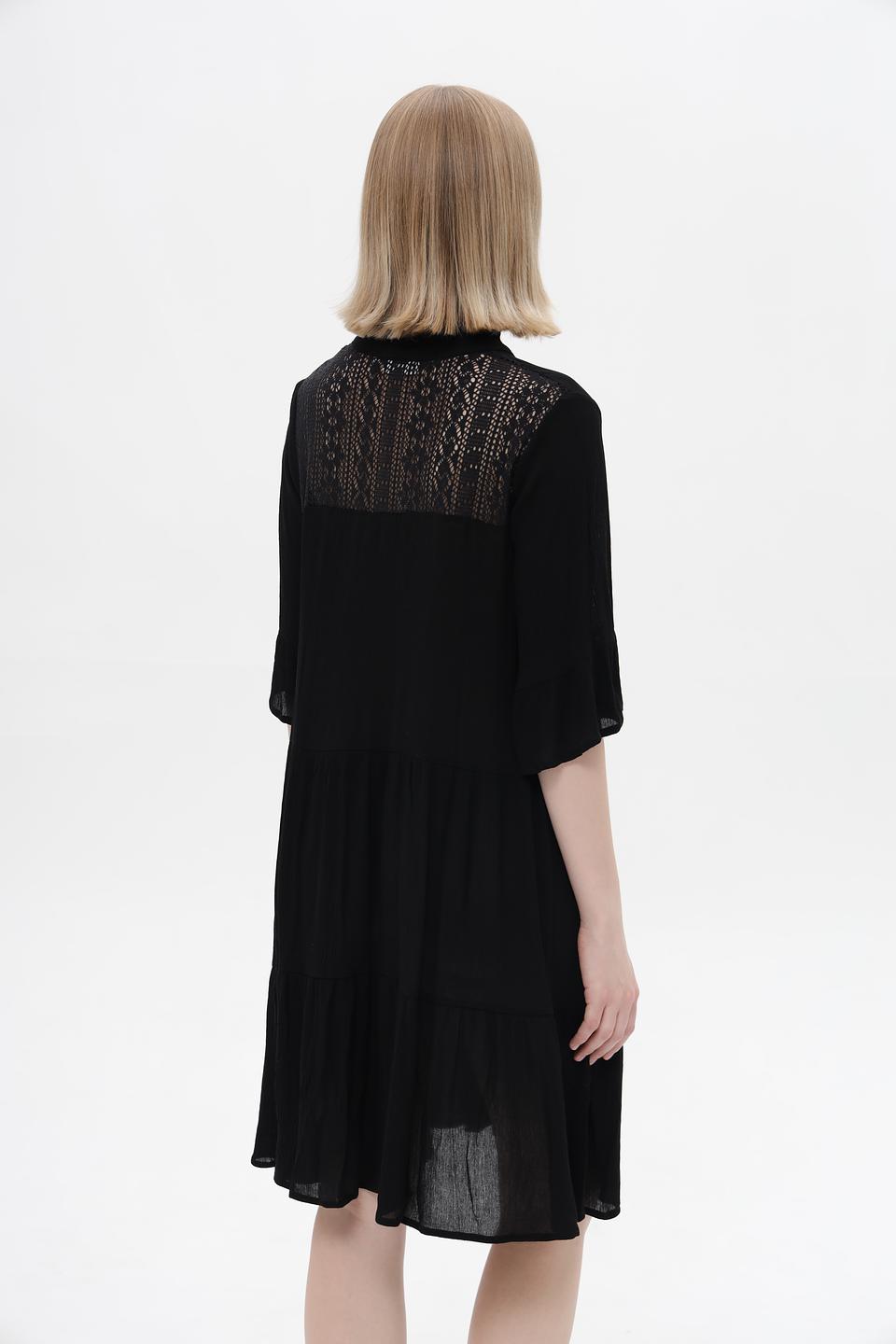 Платье Broadway чёрное с вышивкой