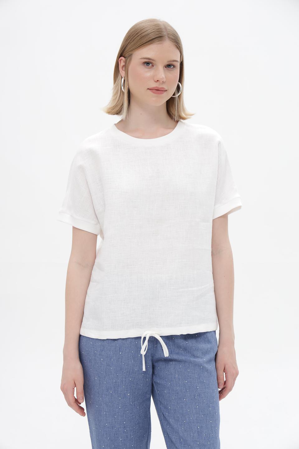 Блуза Electra style из льна белая