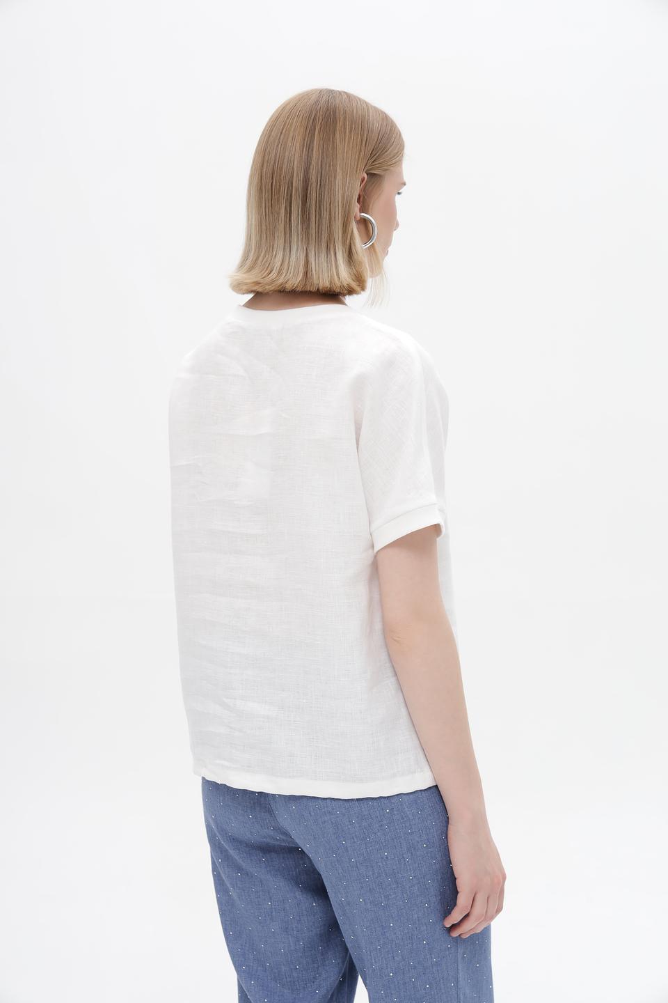 Блуза Electra style из льна белая