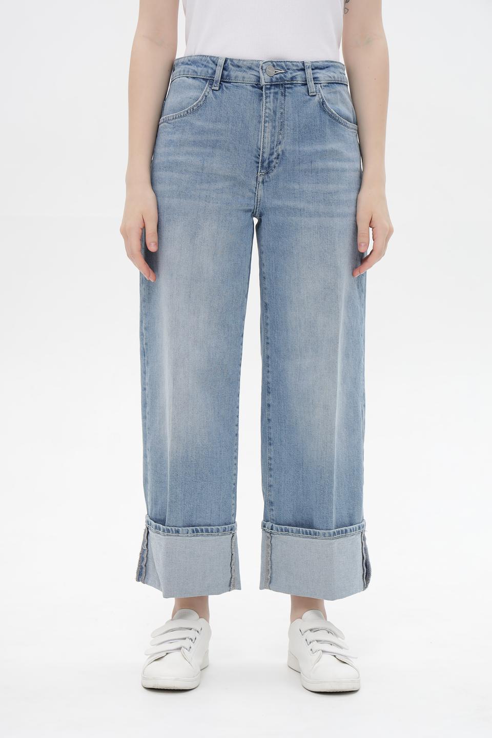 Джинсы палаццо Rich and Royal голубые