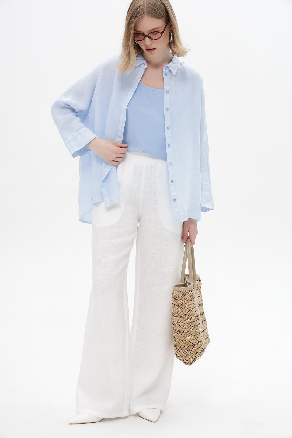 Топ Lebek базовый голубой