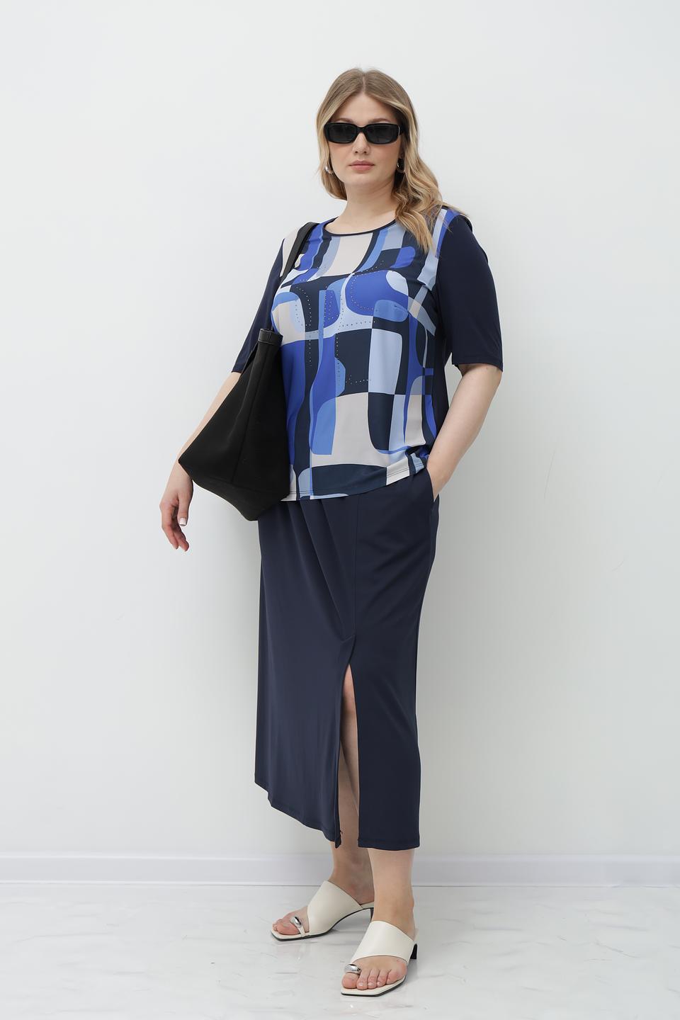 Блуза Lebek с геометрическим принтом