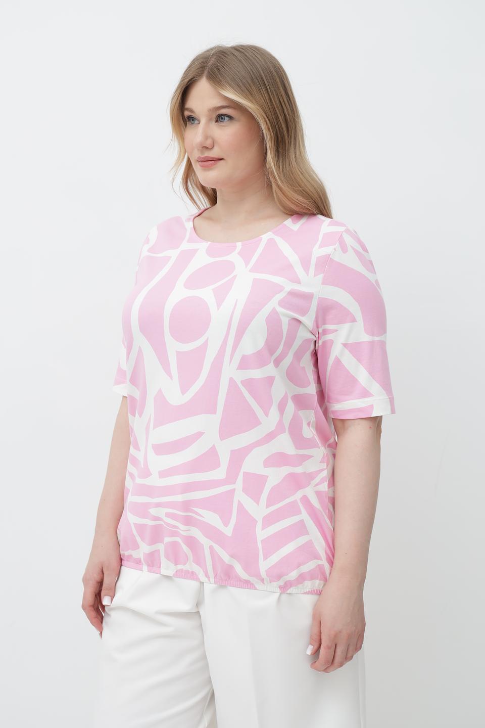 Футболка Frapp с принтом розовый