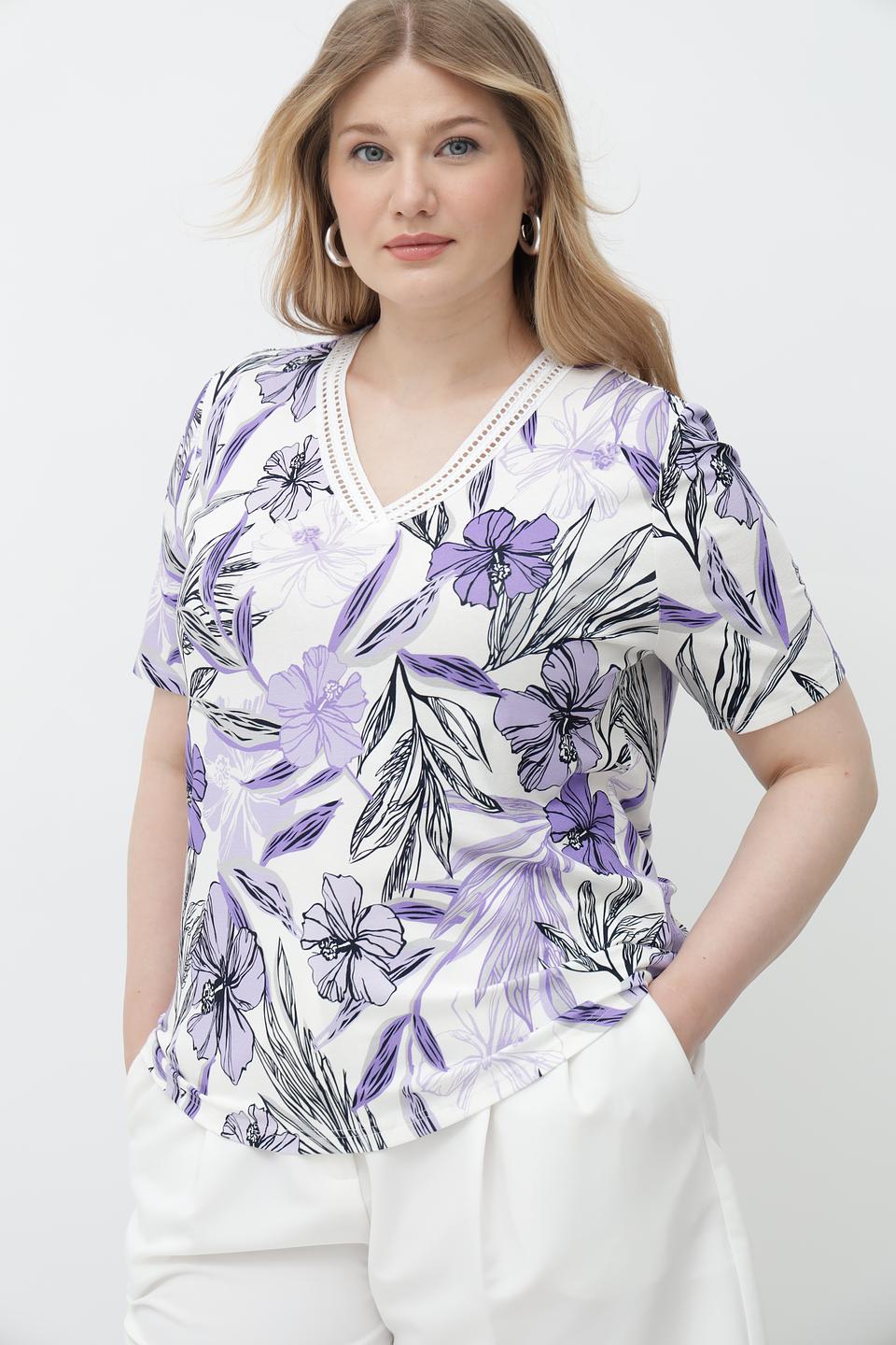 Футболка Frank Walder с цветочным принтом