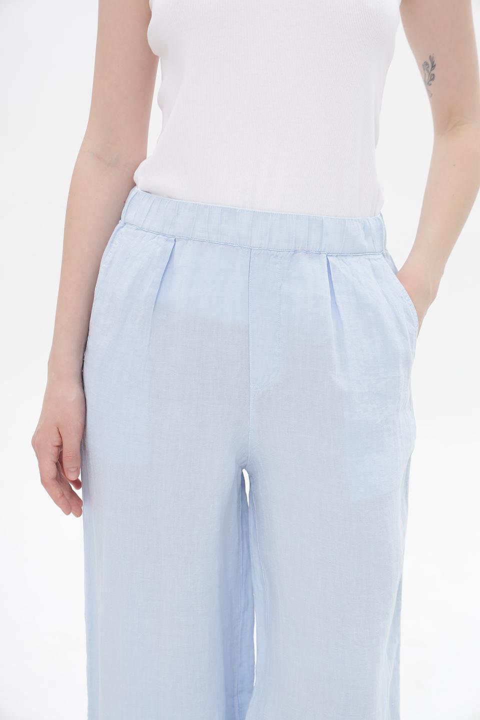 Брюки клёш Oui голубые