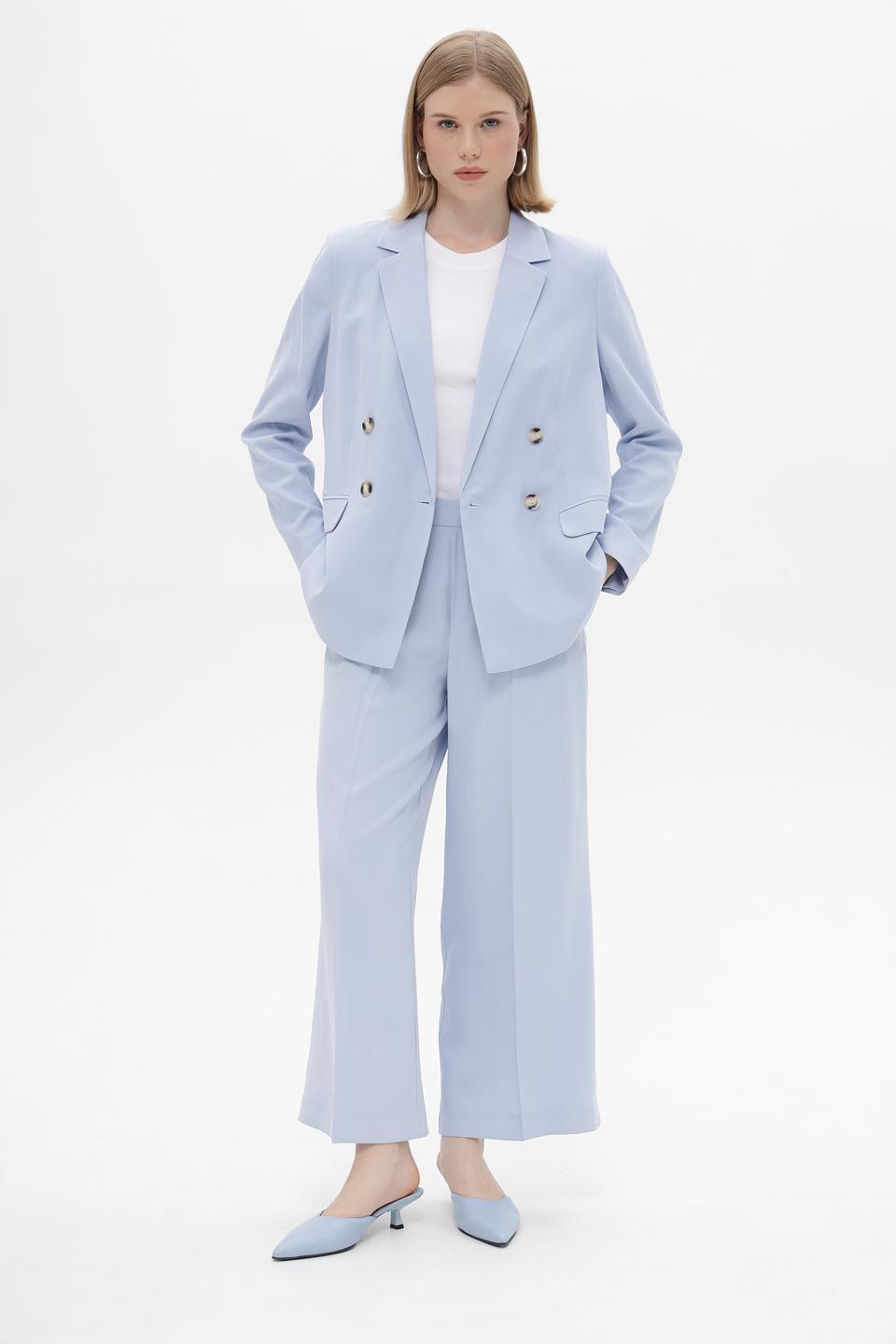 Жакет Oui голубой приталенный