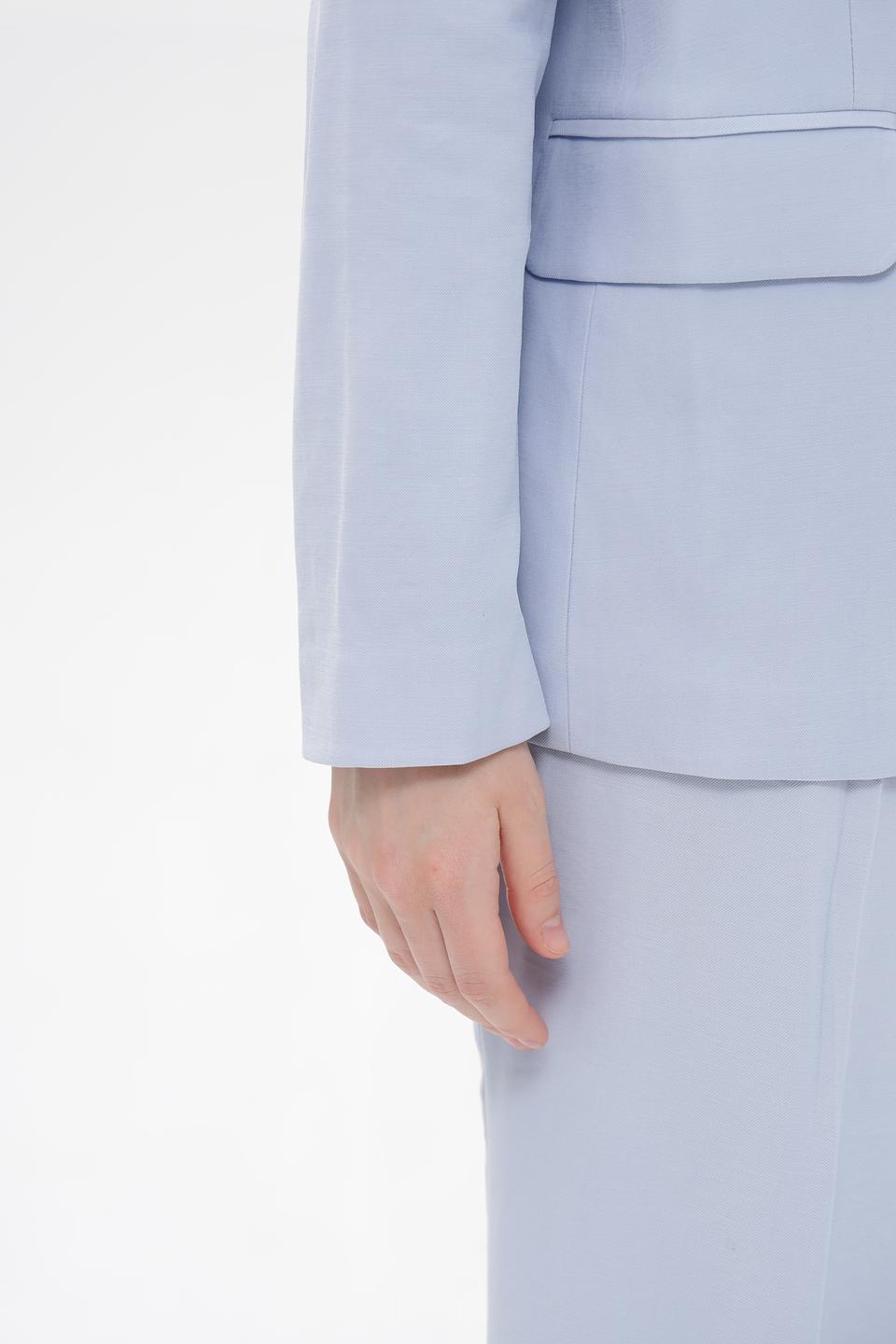 Жакет Oui голубой приталенный