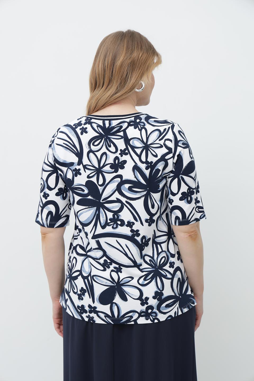 Футболка Rabe collection с цветочным принтом
