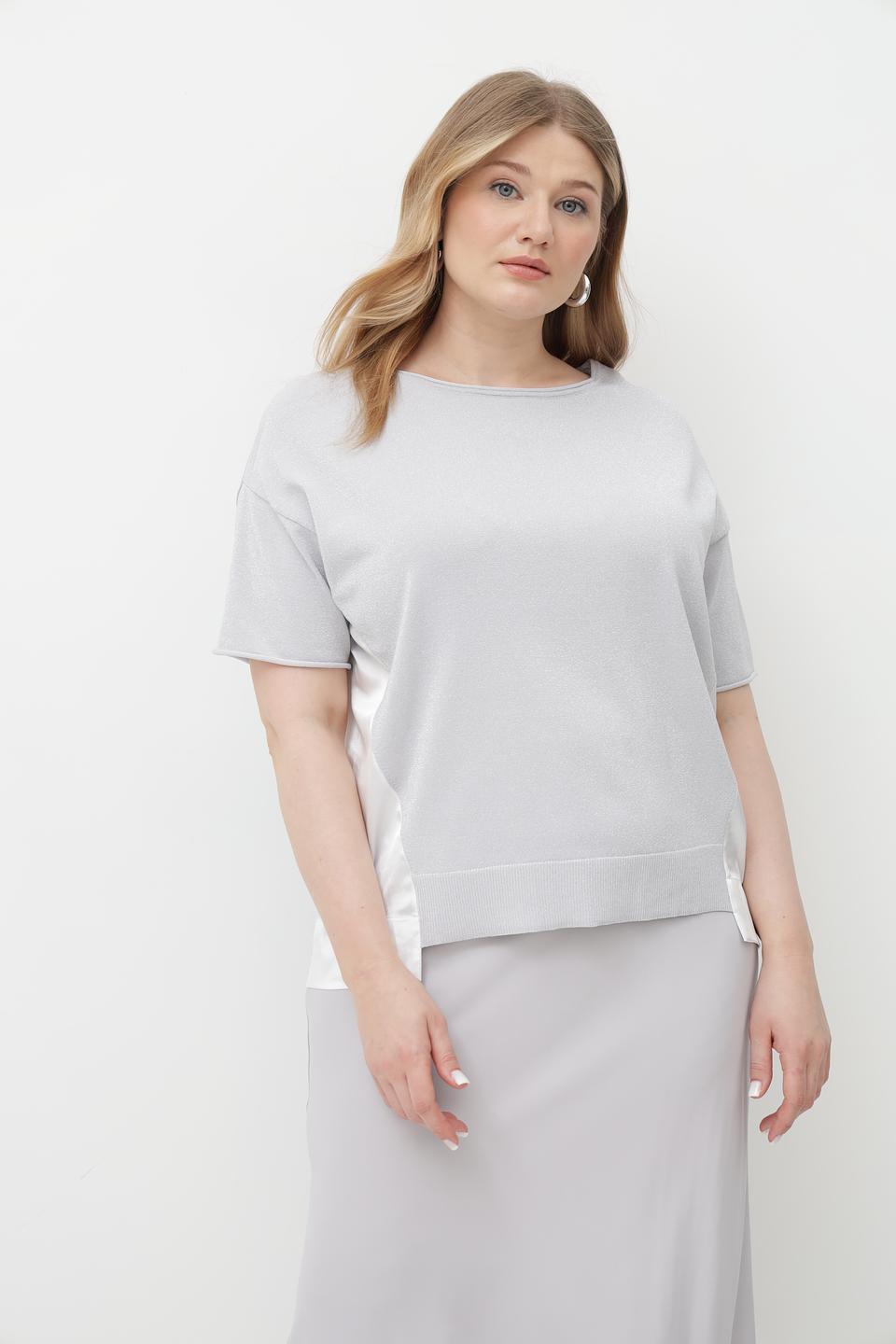 Пуловер Tuzzi с лентой серый