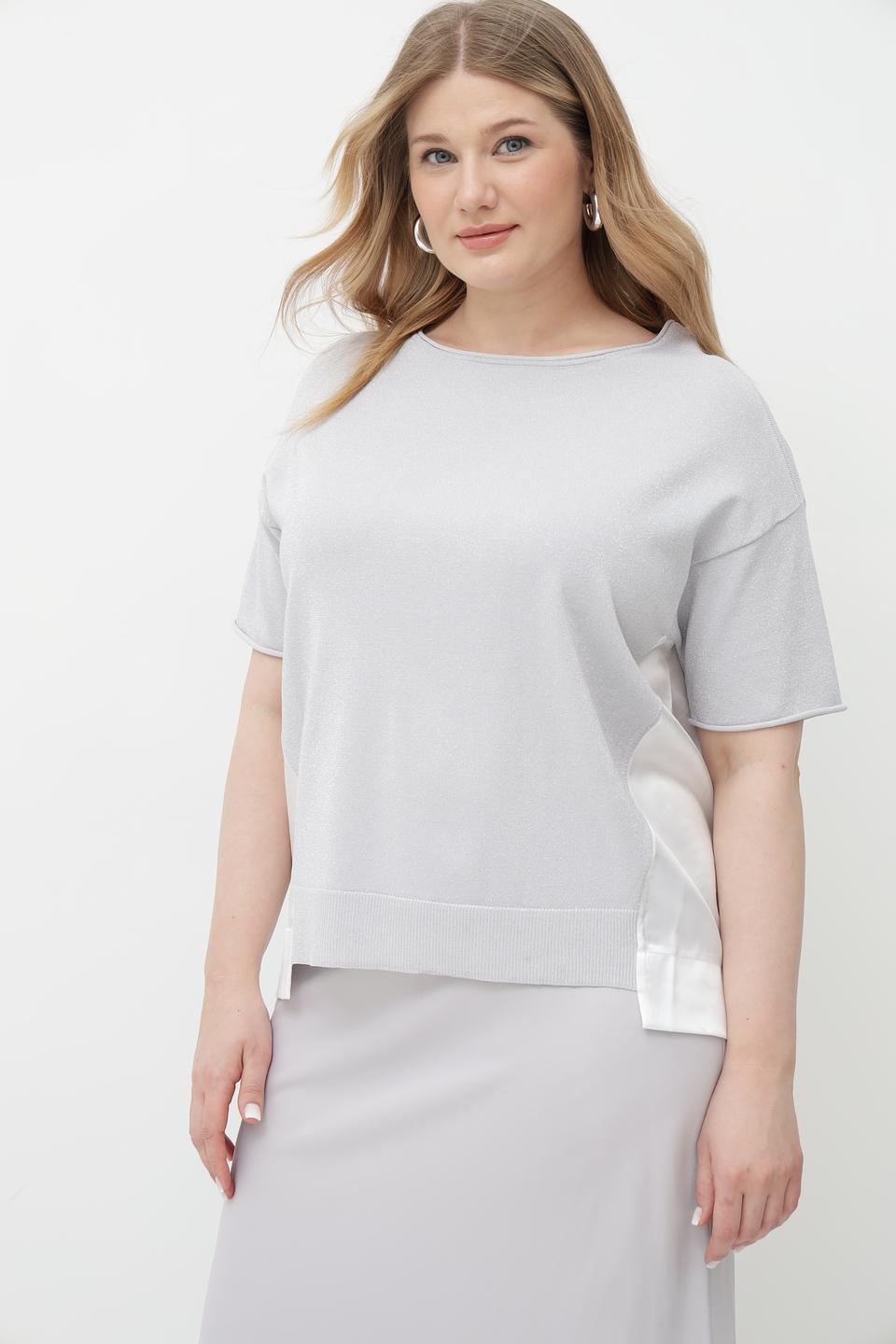 Пуловер Tuzzi с лентой серый