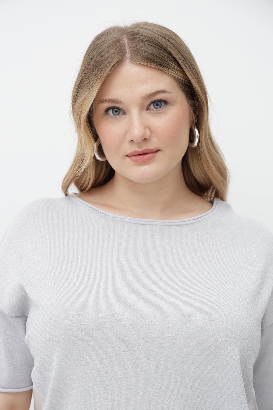 Пуловер Tuzzi с лентой серый