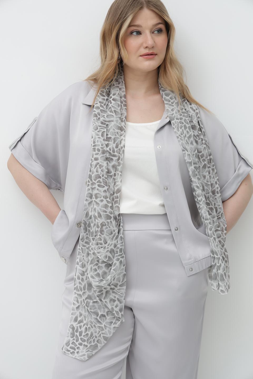 Шарф Frank Walder с леопардовым принтом