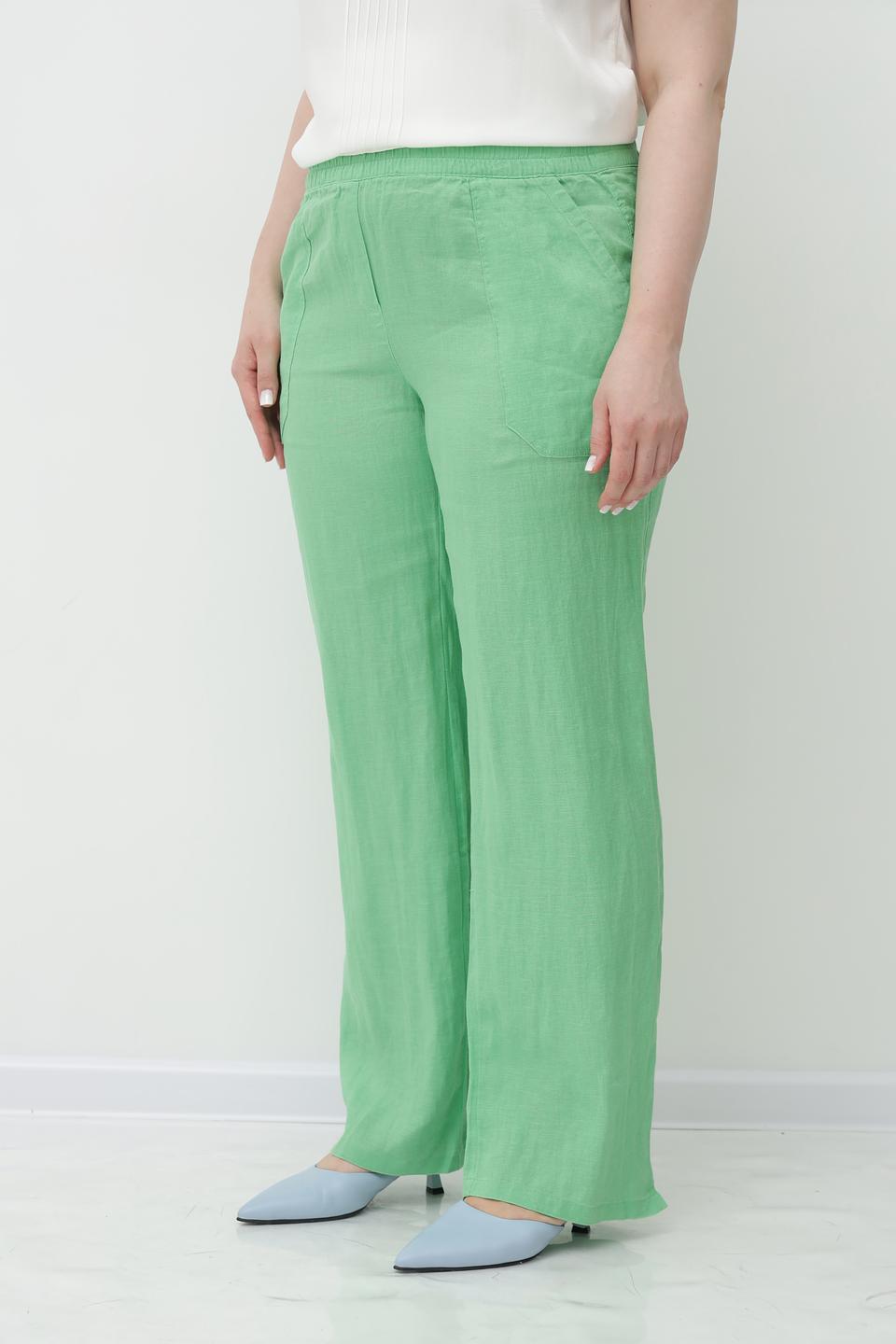Брюки льняные Lebek мятные