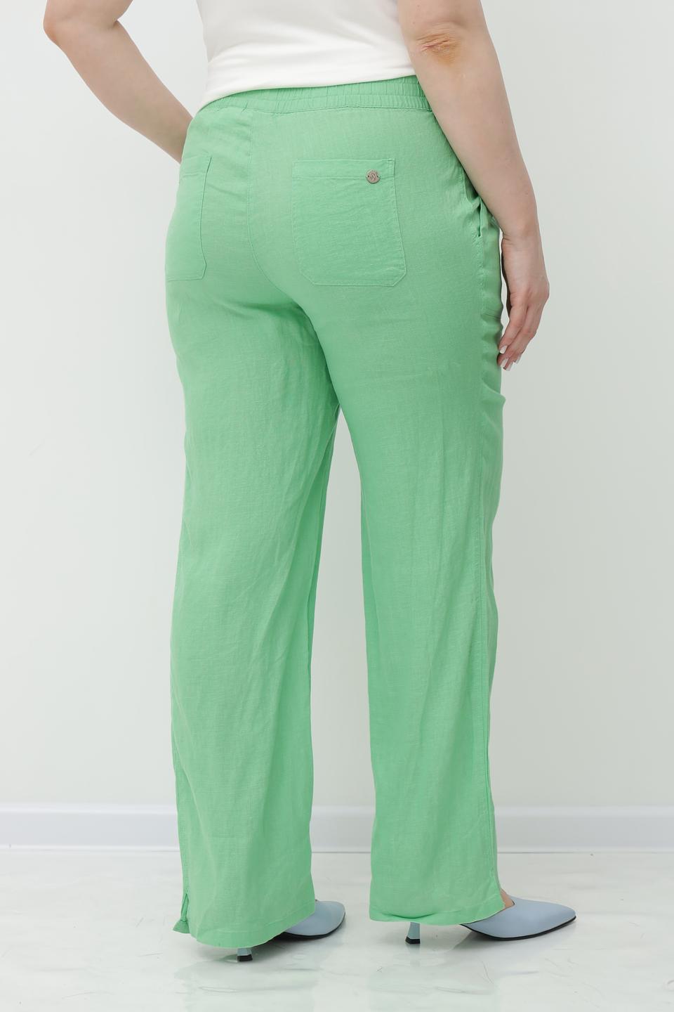 Брюки льняные Lebek мятные