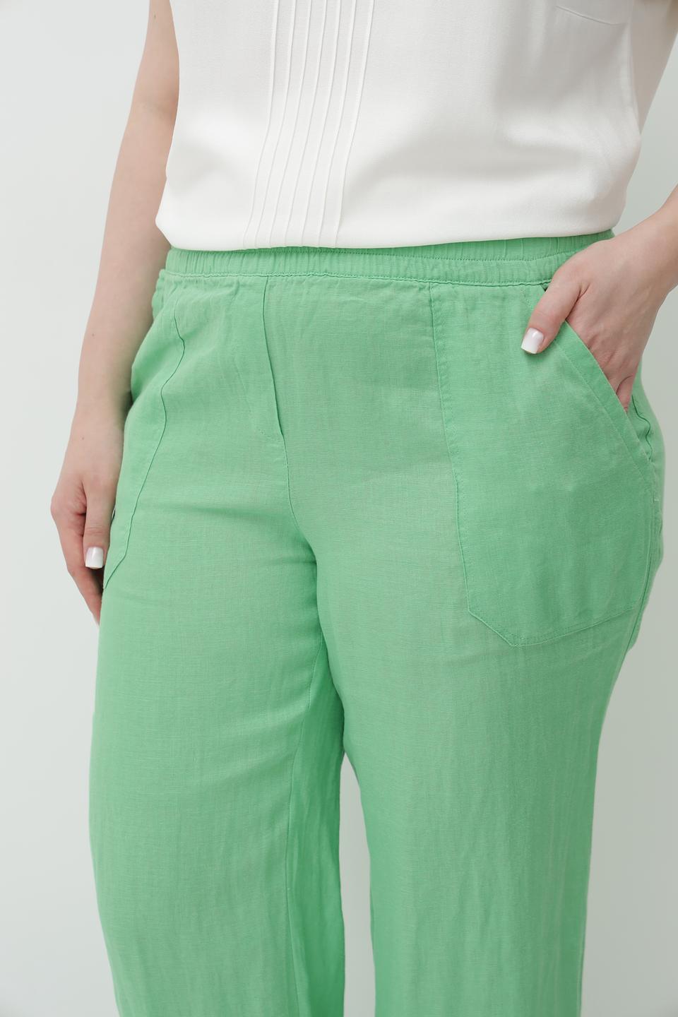 Брюки льняные Lebek мятные
