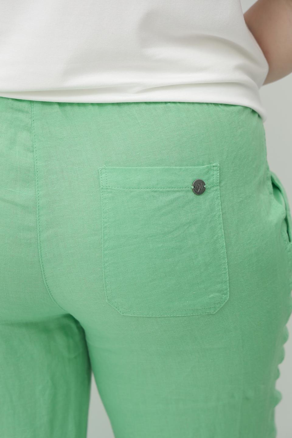 Брюки льняные Lebek мятные