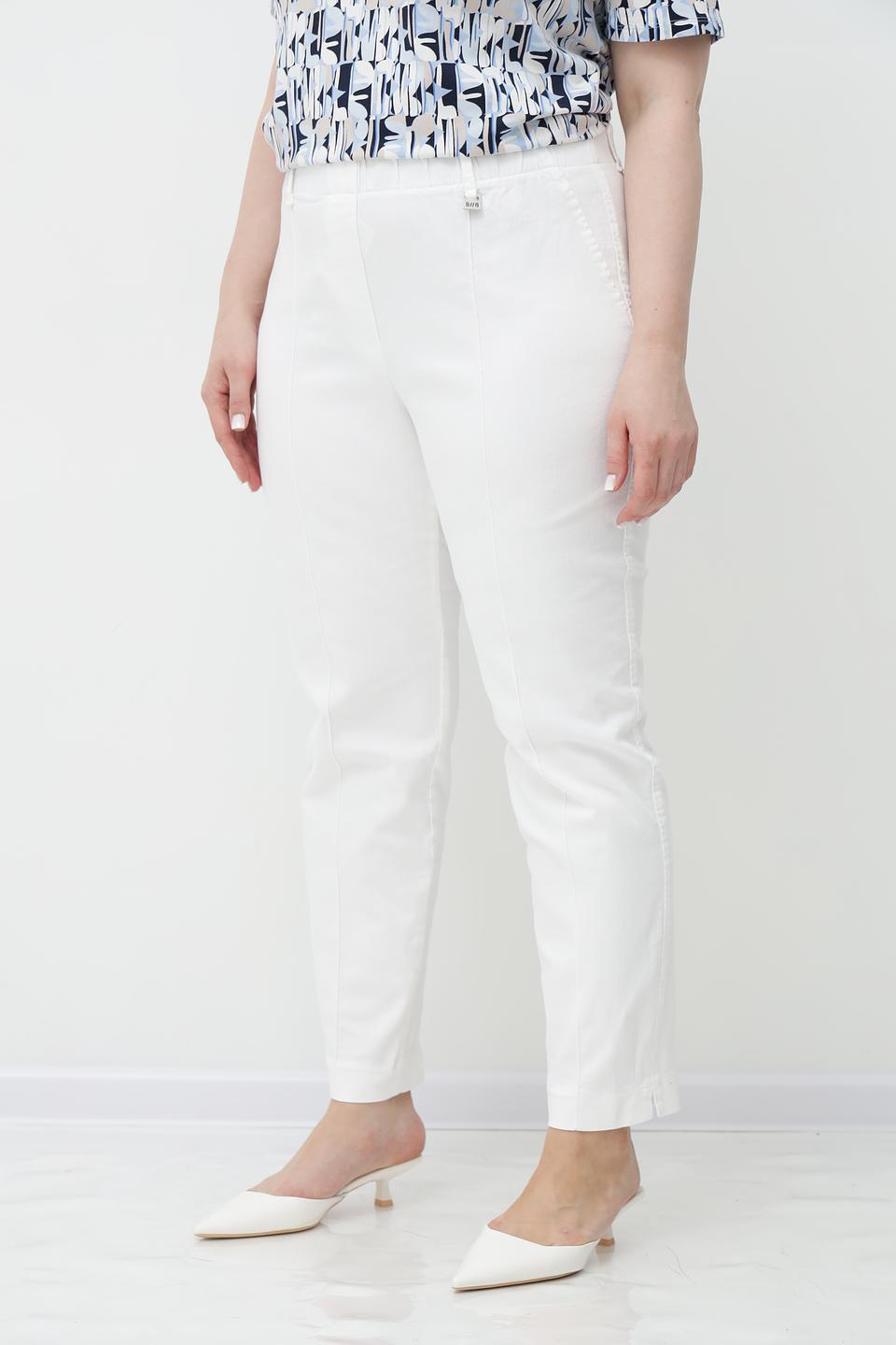 Брюки Bianca белые с зауженным силуэтом