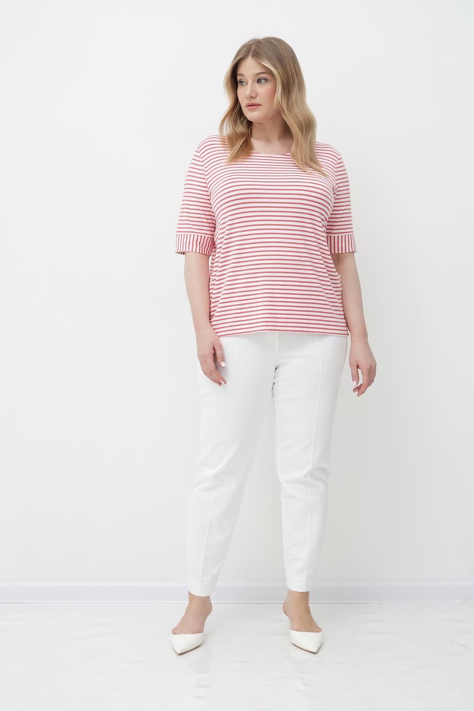 Футболка Bianca в полоску белая