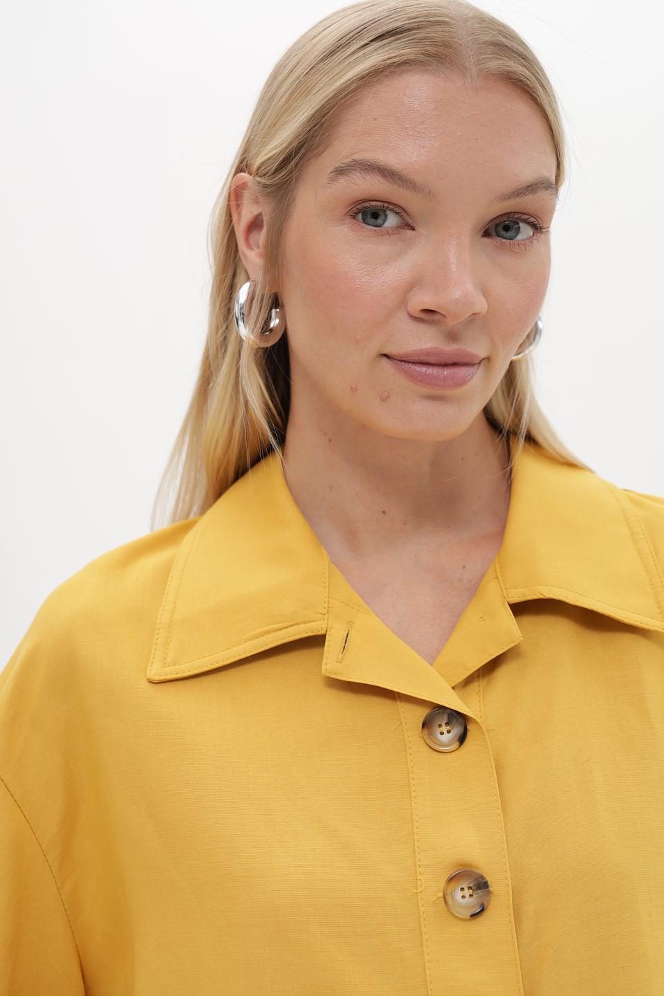 Жакет Croche укороченный горчичный