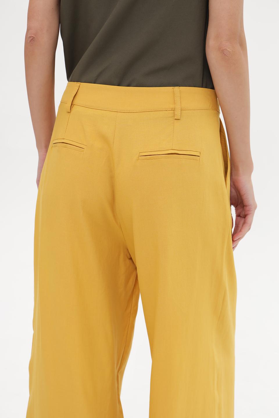 Брюки палаццо Croche горчичный
