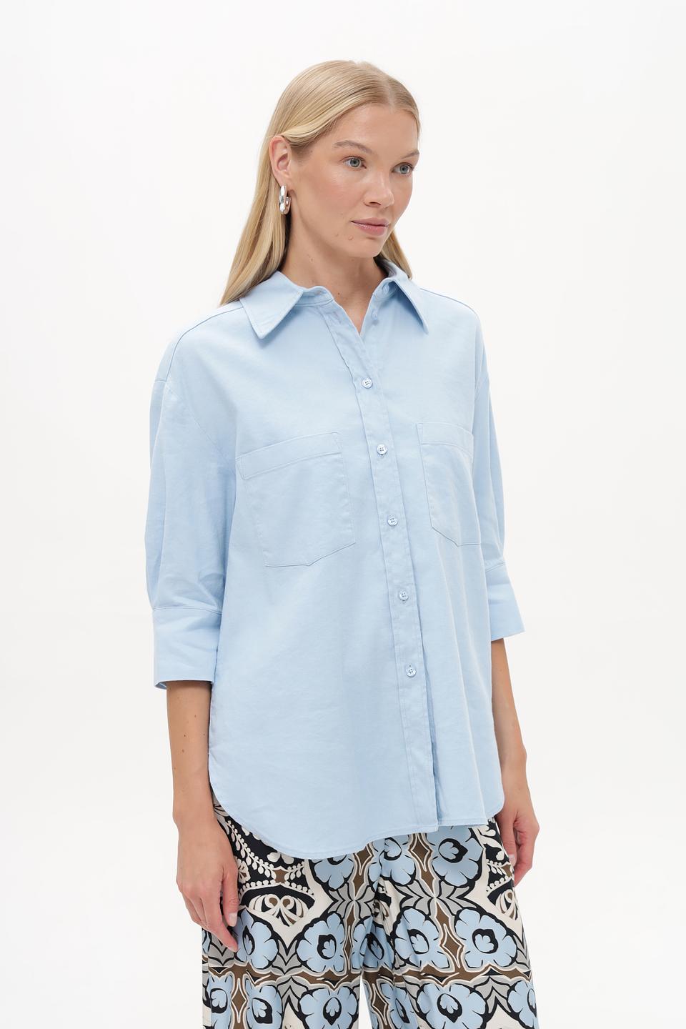 Блуза Marc Aurel с 3/4 рукавом голубой