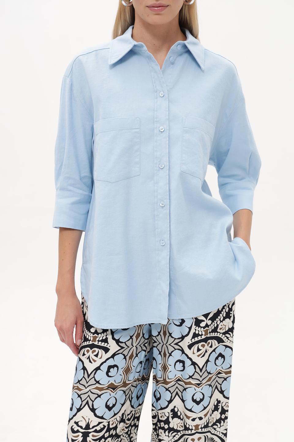 Блуза Marc Aurel с 3/4 рукавом голубой