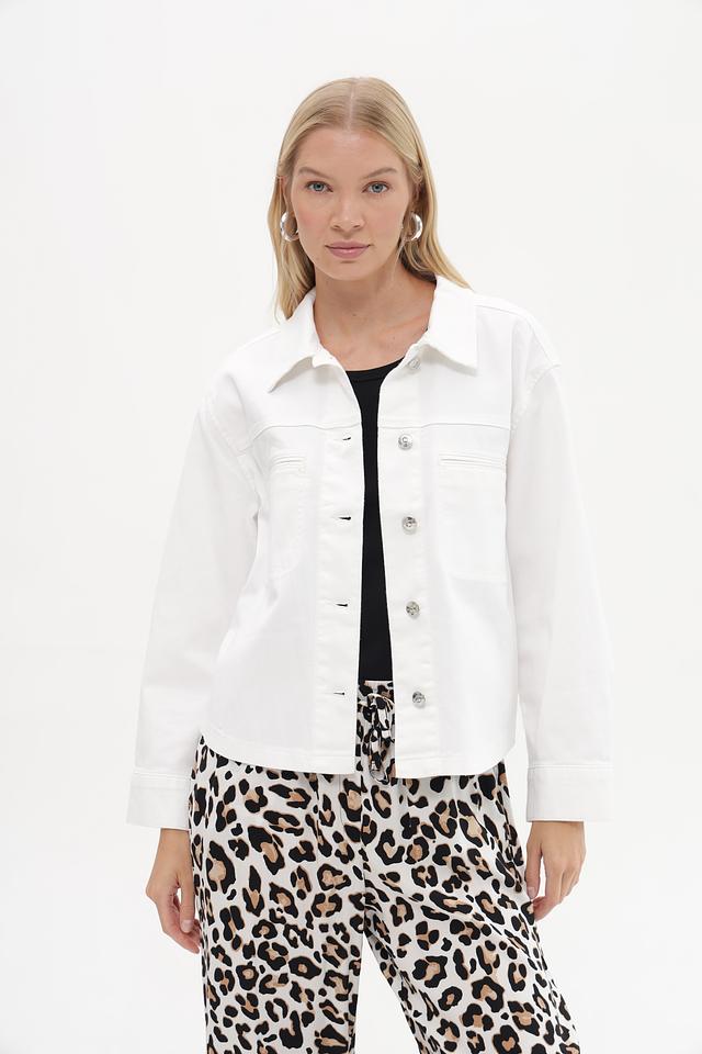 Жакет Oui джинсовый белый