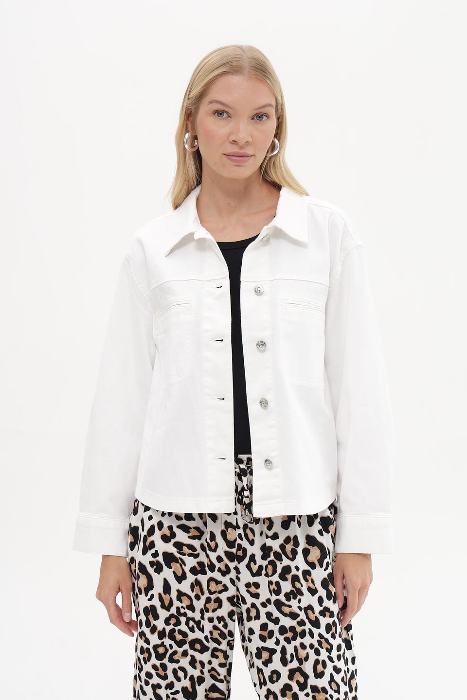 Жакет Oui джинсовый белый