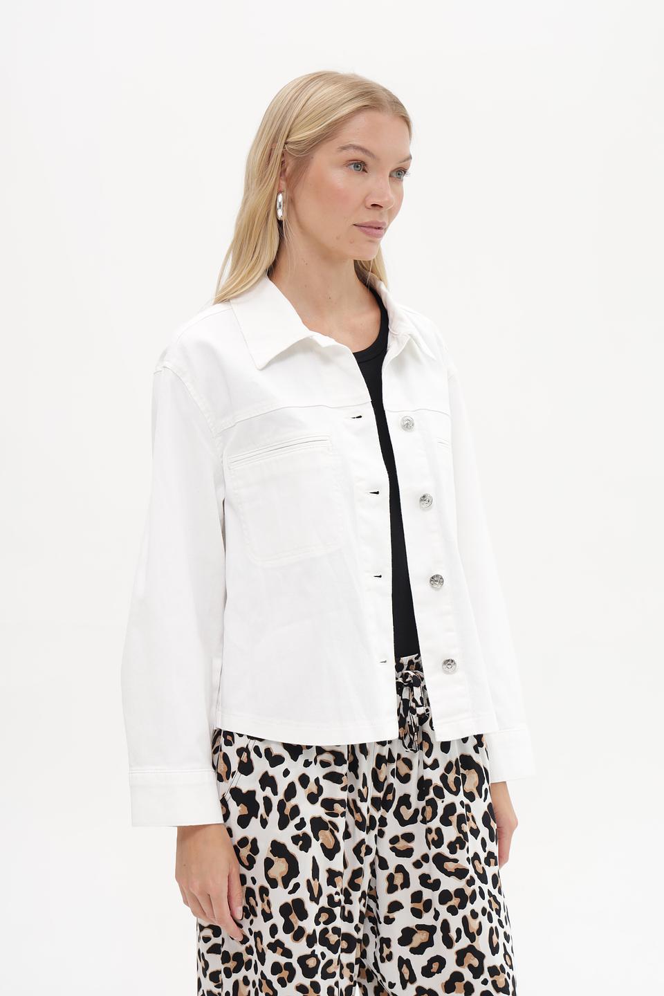 Жакет Oui джинсовый белый