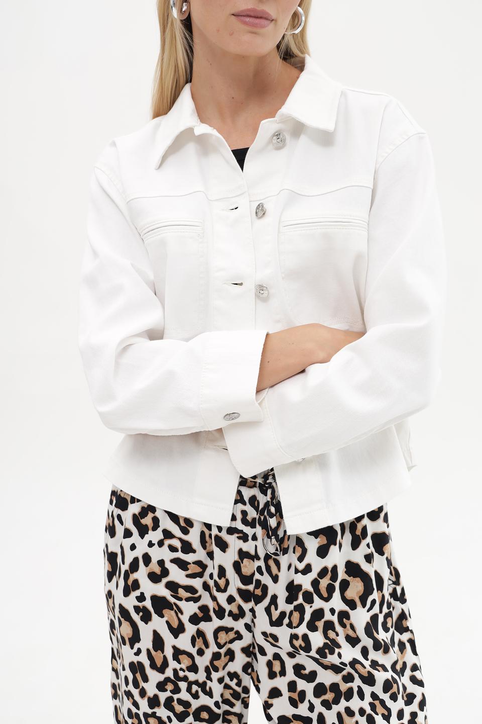 Жакет Oui джинсовый белый