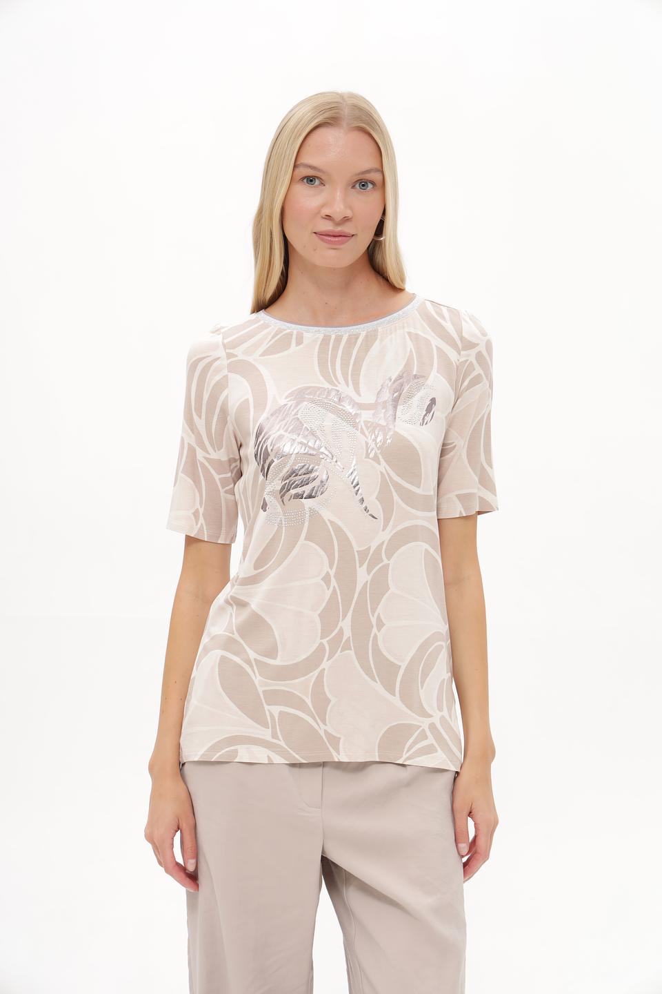 Блуза Betty Barclay с принтом бежевая