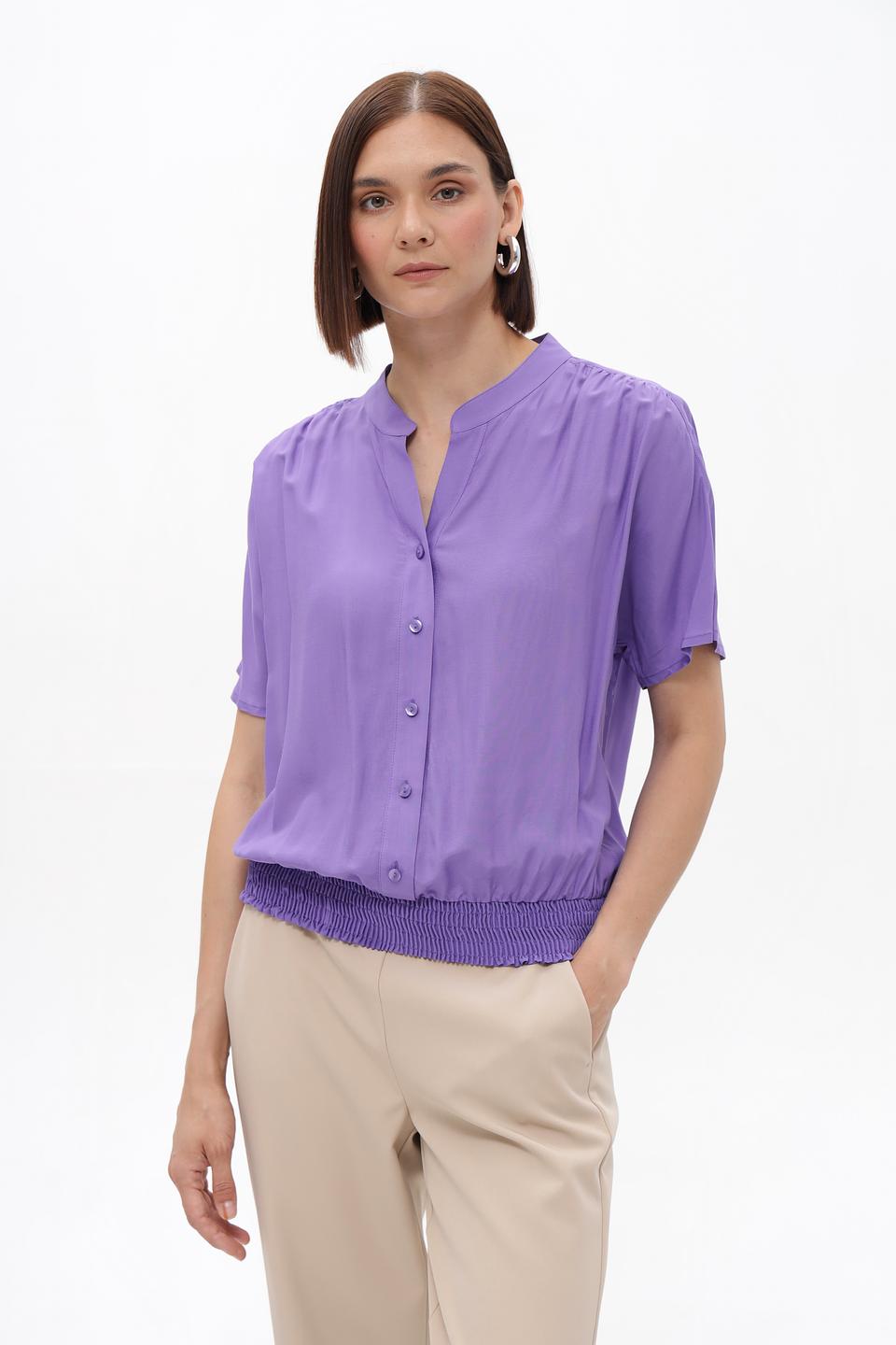 Блузка Frank Walder с резинкой лавандовая