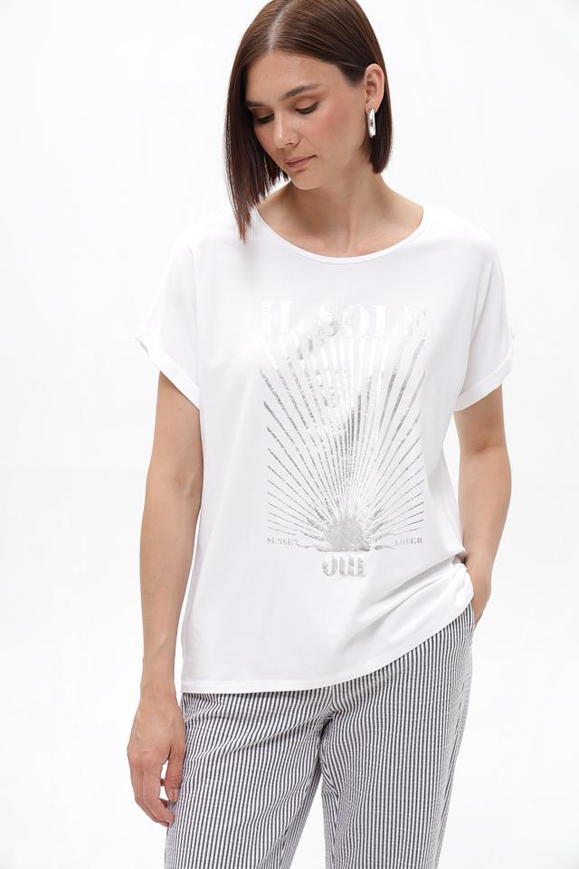 Футболка Oui с принтом белый