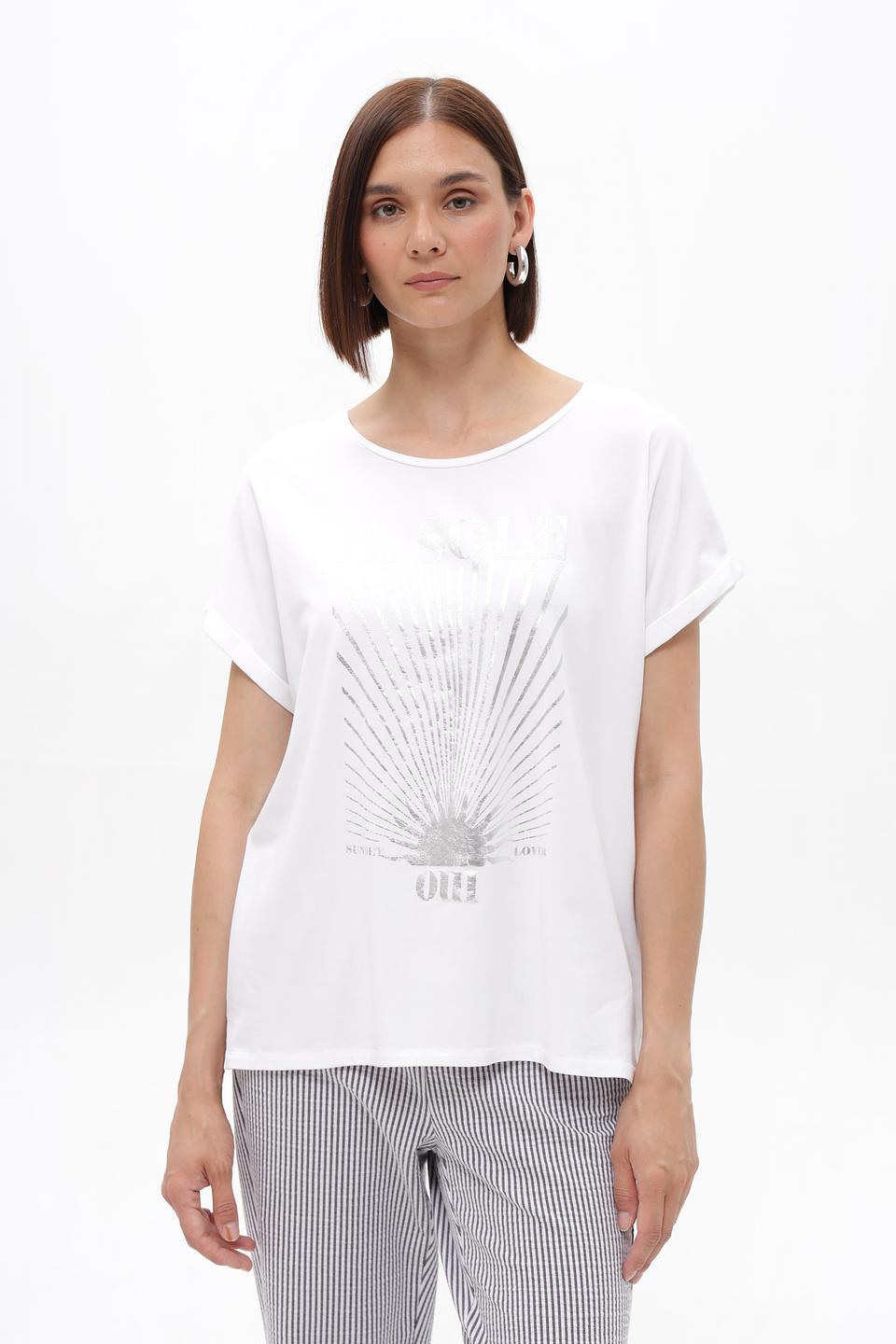 Футболка Oui с принтом белый