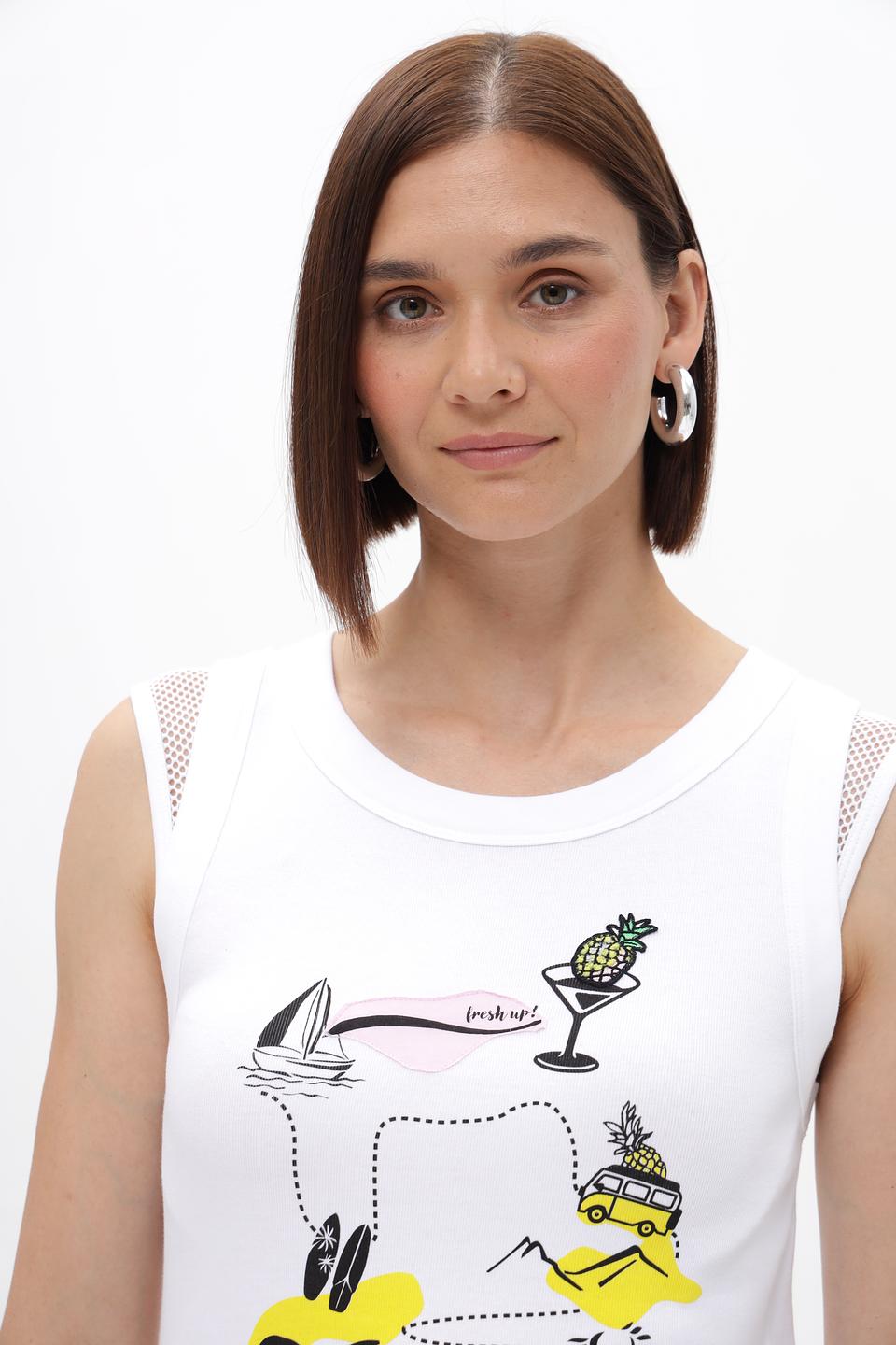 Топ Marc Cain с тропическим принтом