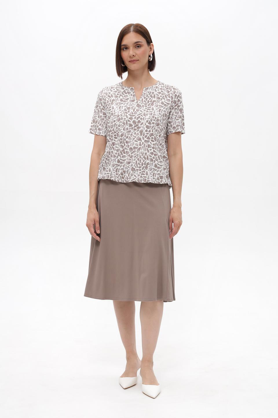 Юбка Frank Walder плиссе бежевая