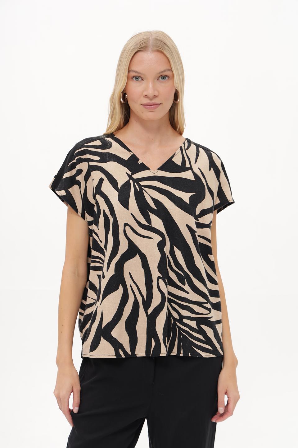 Блузка Betty Barclay с принтом зебра