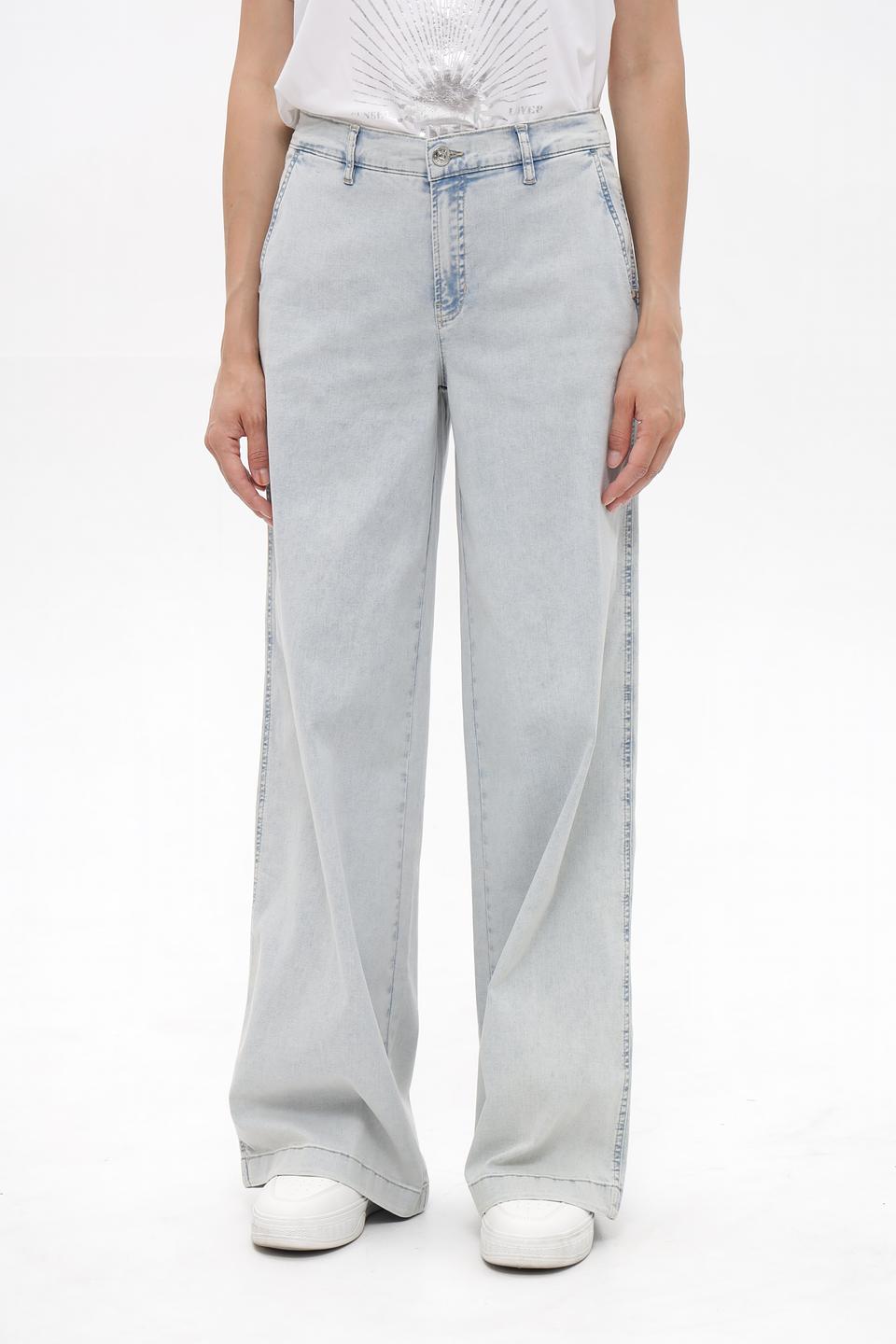 Джинсы Oui широкие голубые