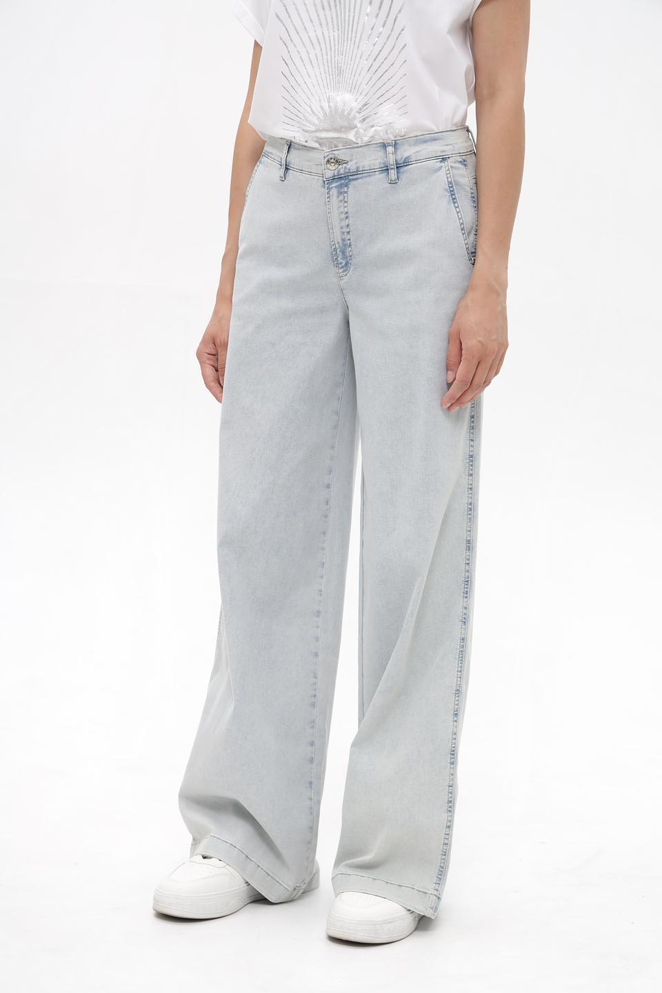 Джинсы Oui широкие голубые