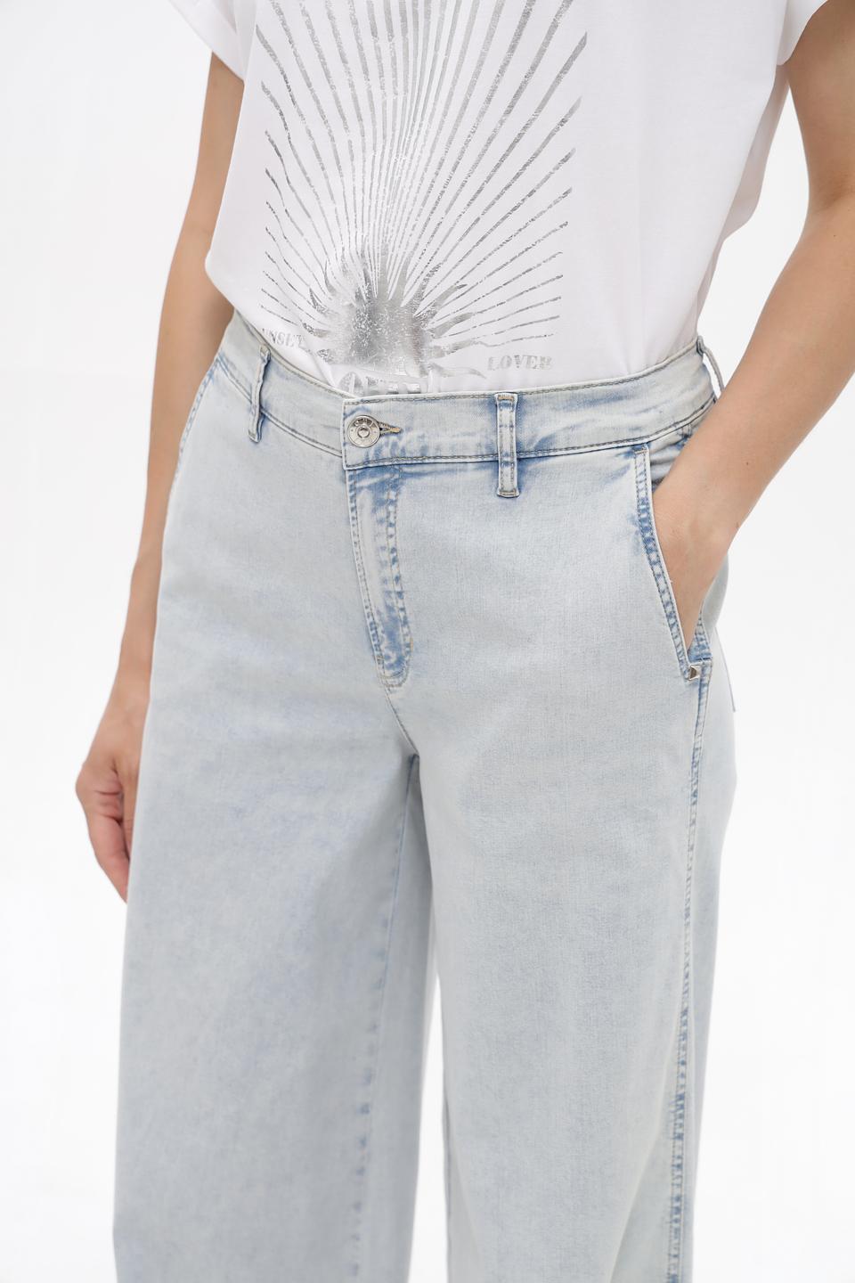 Джинсы Oui широкие голубые